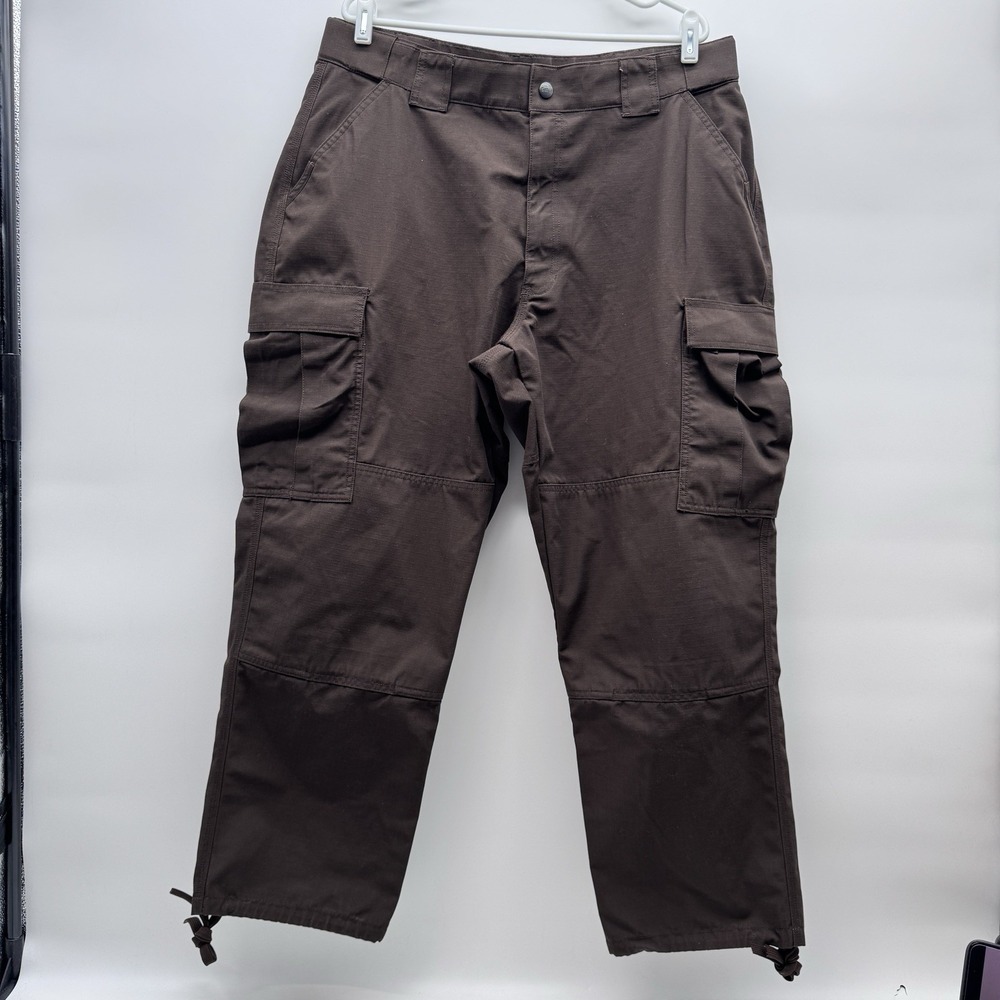 5.11 Tactical Men's XL Short TDU Cargo Pants Brown Ripstop Drawstring Cuffs